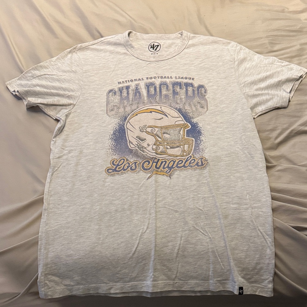 47 Light Gray Los Angeles Chargers Tee